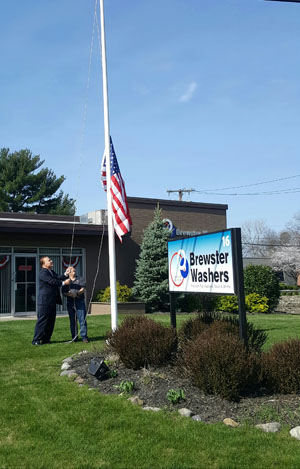 brewster washers greets senator pennacchio